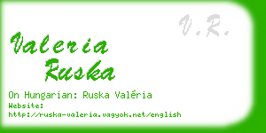 valeria ruska business card